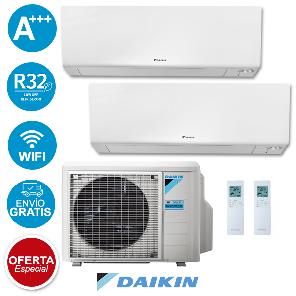Aire acondicionado 2X1 Daikin (3000+2500fg) 2MXM50A + FTXM25R + FTXM35R